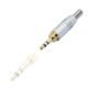 FactorLINK Mini Jack 3,5 mm aerero color Plata stereo