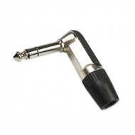 FactorLINK Jack stereo 6,35 mm acodado 90º color negro