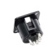 FactorLINK conector XLR 4 Pin macho chasis color negro