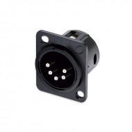 FactorLINK conector XLR 5 pin macho chasis color n