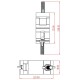 TRITON ABRAZADERA DOBLE 38-52 mm 300Kg 30 mm Plata