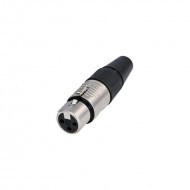 REAN XLR 3 PIN HEMBRA cuerpo PLATA Aereo