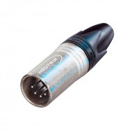 NEUTRIK XLR 5 MACHO AEREO color PLATA contactos PL