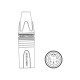 NEUTRIK XLR 5 MACHO AEREO color PLATA contactos PL