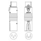 ADAPTADOR XLR 3 MACHO/5 HEMBRA NEUTRIK NA3M5F PA