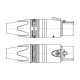 CONECTOR XLR 3 HEMBRA AEREO NEGRO CONTACTOS ORO NE