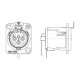 CONECTOR XLR 3 HEMBRA CHASIS MONTAJE PCB HORIZONTA