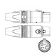 CONECTOR XLR 4 HEMBRA AEREO NEUTRIK NC4FXX color P