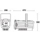 Proyector lente PC (plano convexa) LED COB 160W 3200K Zoom motorizado con visera