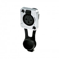 REAN XLR 3 PIN HEMBRA CHASIS IP65 cuerpo PLATA co
