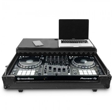 Audibax PRO-1000 Maleta Flight Case para PioneerDDJ-1000 con Laptop y Ruedas
