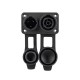 REAN POWERCON TRUE 1 IN/OUT CHASIS NEGRO IP65Serie D