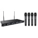 Audibax AWM 401 TD Sistema Inalámbrico Microfono de Mano de 4 Canales UHF