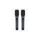 Audibax Missouri Rack A Micrófono InalámbricoProfesional UHF Doble de Mano montaje en