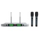 Audibax Missouri Rack A Micrófono InalámbricoProfesional UHF Doble de Mano montaje en