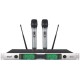 Audibax Missouri Rack A Micrófono InalámbricoProfesional UHF Doble de Mano montaje en