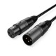 Audibax Silver Black Cable DMX 3 PIN 1 Metro