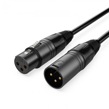 Audibax Silver Black Cable DMX 3 PIN 1 Metro