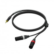 PROCAB Cable 1 Jack stereo 3.5mm a 2 XLR macho Neu