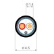 FactorFLEX Cable DMX 20 m XLR 3 PIN conectores REAN color negro