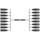 FactorFLEX Cable multicore 5 m 8 XLR 3 PIN hembra -macho conectores REAN color negro