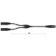 FactorFLEX Cable señal 3 m 1 XLR 3 PIN hembra a 2 cho conectores REAN