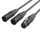 FactorFLEX Cable señal 3 m 1 XLR 3 PIN hembra a 2 cho conectores REAN