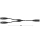 FactorFLEX Cable señal 3 m 1 XLR 3 PIN macho a 2 X hembra conectores REAN