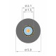 FactorFLEX Cable señal 5 m instrumento 2 Jack mono conectores REAN