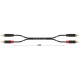 FactorFLEX Cable señal 1,5 m 2 RCA a 2 RCA conectores REAN