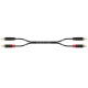 FactorFLEX Cable señal 1,5 m 2 RCA a 2 RCA conectores REAN