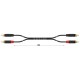 FactorFLEX Cable señal 3 m 2 RCA a 2 RCA conectores REAN (Neutrik)