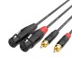 FactorFLEX Cable señal 3 m 2 RCA a 2 XLR hembra 3 ores REAN