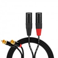 FactorFLEX Cable señal 1,5 m 2 RCA a 2 XLR macho 3ores REAN