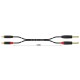 FactorFLEX Cable señal 1,5 m 2 RCA a 2 Jack 1/4" c