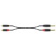 FactorFLEX Cable señal 1,5 m 2 RCA a 2 Jack 1/4" c