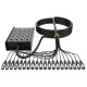 AUDIBAX cajetin escenario 5 m. cable 16 XLR + 4 XLR Pro MC XLR 16415 Pro 5M