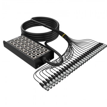 AUDIBAX cajetin escenario 30 m cable 24 XLR + 8 XLR PRO MC XLR 24830 pro 30M