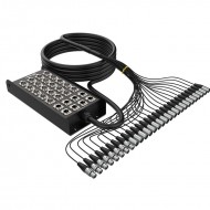 AUDIBAX cajetin escenario 30 m cable 24 XLR + 8 XLR PRO MC XLR 24830 pro 30M