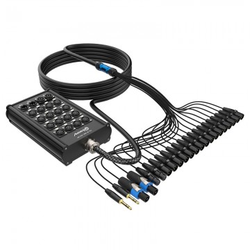 AUDIBAX cajetin escenario 30 m cable 16 XLR + 2 XLR + 2 Speakon Pro MC XLR 162230 Pro 30M