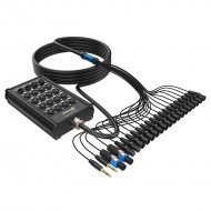 AUDIBAX cajetin escenario 30 m cable 16 XLR + 2 XLR + 2 Speakon Pro MC XLR 162230 Pro 30M