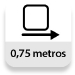 Longitud: 0,75 metros